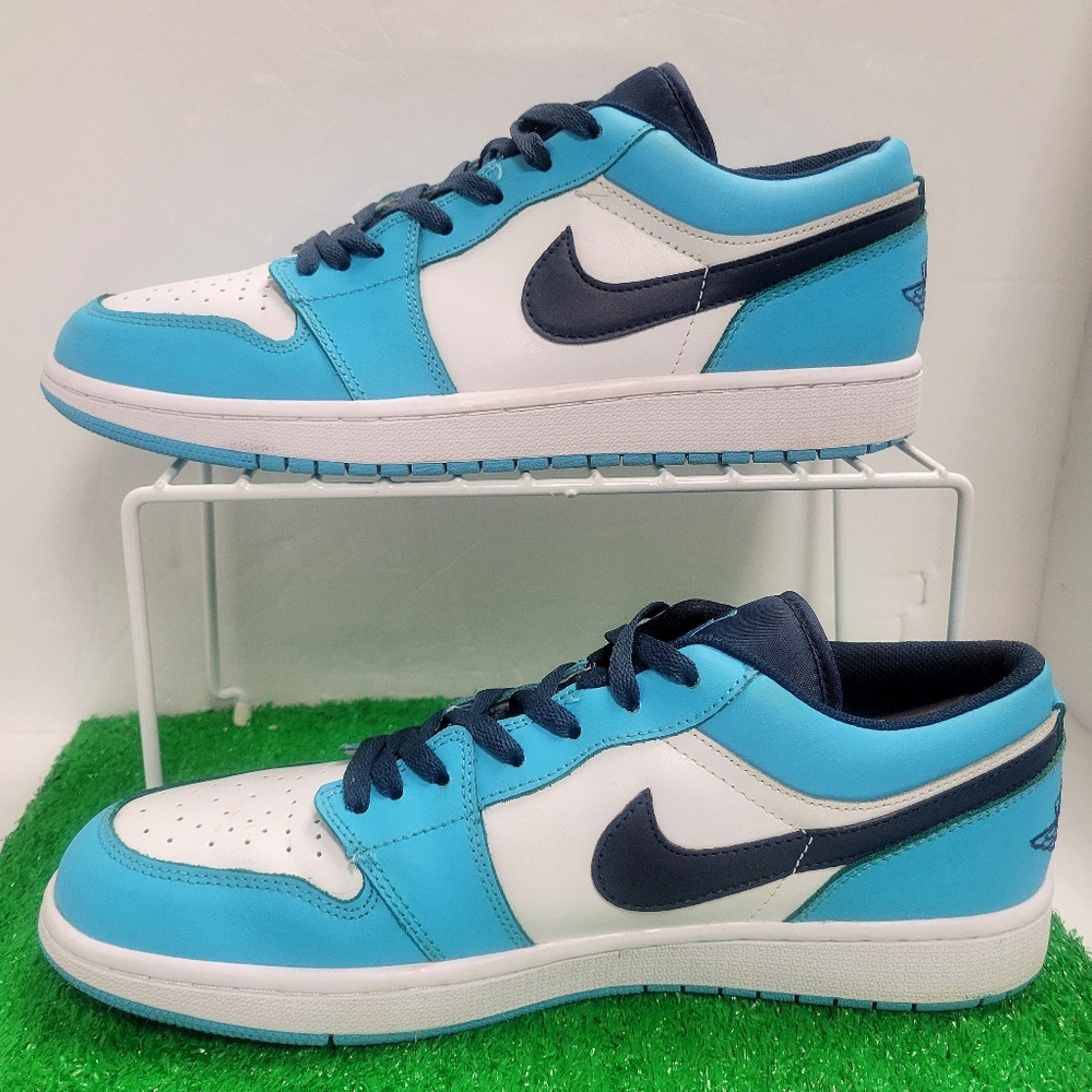Nike Air Jordan 1 UNC Blue 553558-144 Men’s Size 10 Shoes Sneakers Basketball - Picture 2 of 6